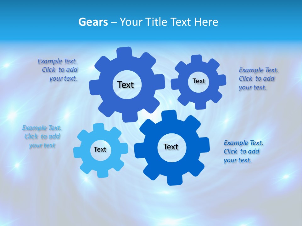 A Blue Spiral With Stars On A Black Background PowerPoint Template