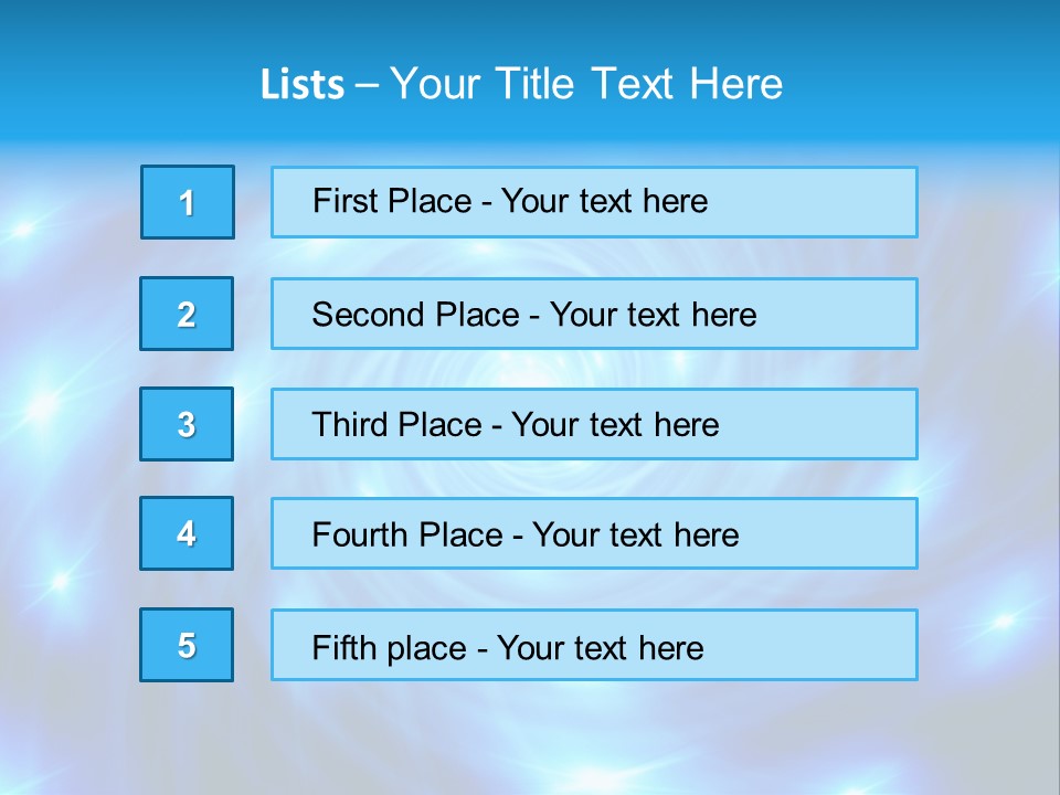 A Blue Spiral With Stars On A Black Background PowerPoint Template