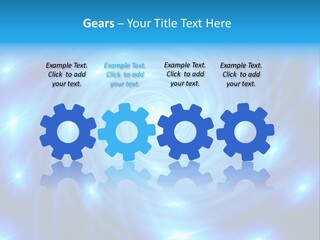 A Blue Spiral With Stars On A Black Background PowerPoint Template