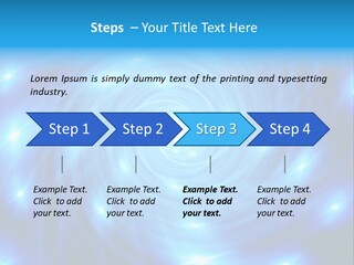 A Blue Spiral With Stars On A Black Background PowerPoint Template