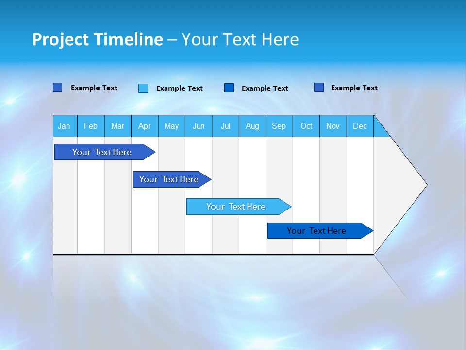 A Blue Spiral With Stars On A Black Background PowerPoint Template