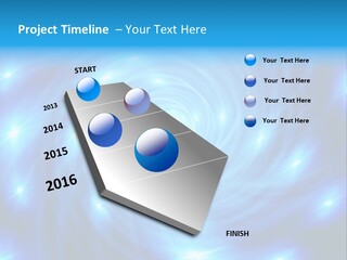 A Blue Spiral With Stars On A Black Background PowerPoint Template
