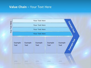 A Blue Spiral With Stars On A Black Background PowerPoint Template