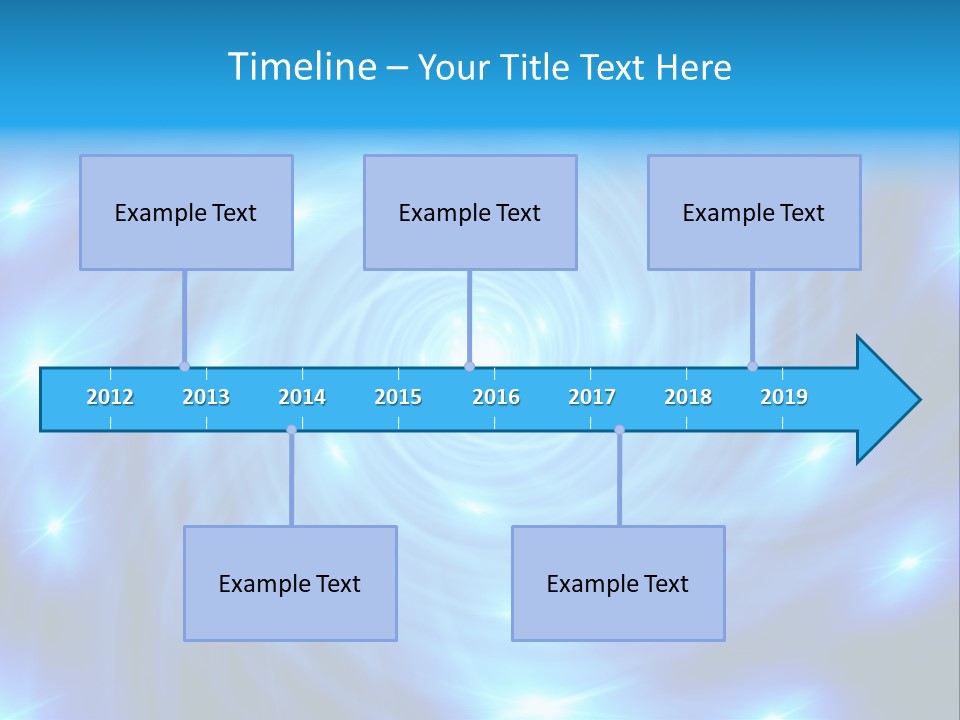 A Blue Spiral With Stars On A Black Background PowerPoint Template