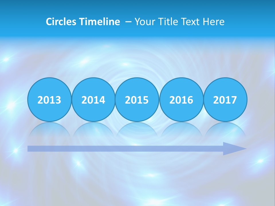 A Blue Spiral With Stars On A Black Background PowerPoint Template