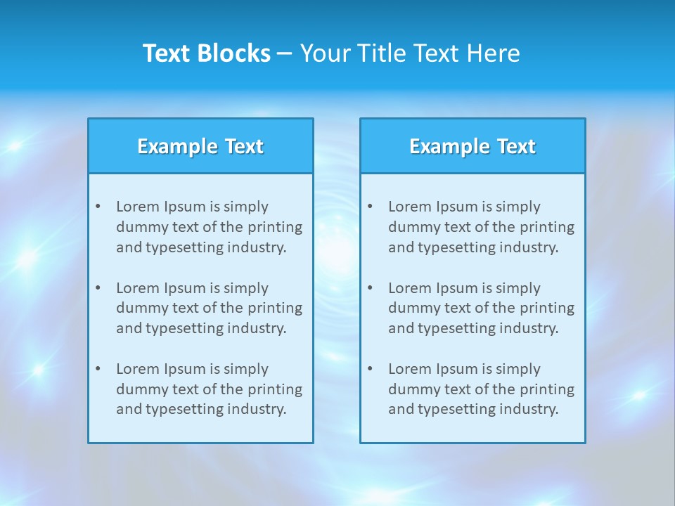 A Blue Spiral With Stars On A Black Background PowerPoint Template