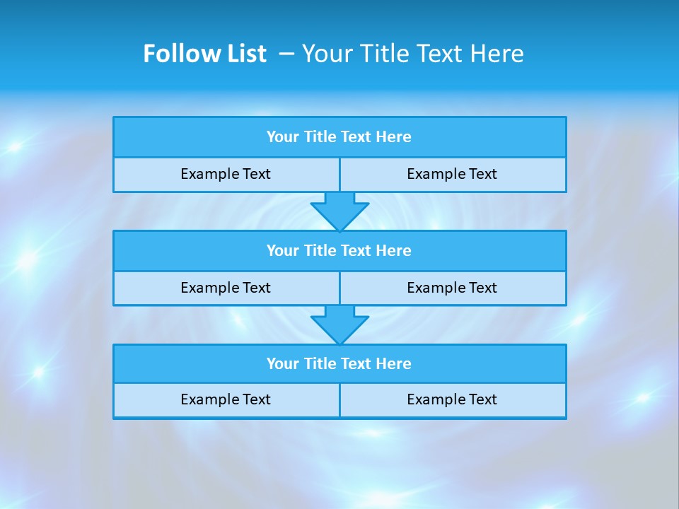 A Blue Spiral With Stars On A Black Background PowerPoint Template
