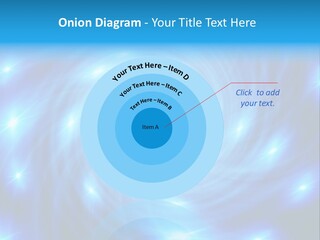 A Blue Spiral With Stars On A Black Background PowerPoint Template