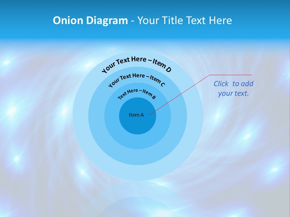 A Blue Spiral With Stars On A Black Background PowerPoint Template