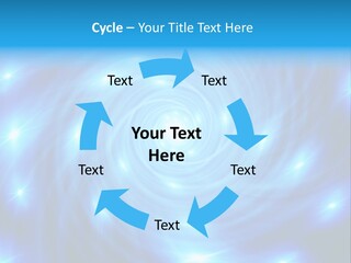 A Blue Spiral With Stars On A Black Background PowerPoint Template