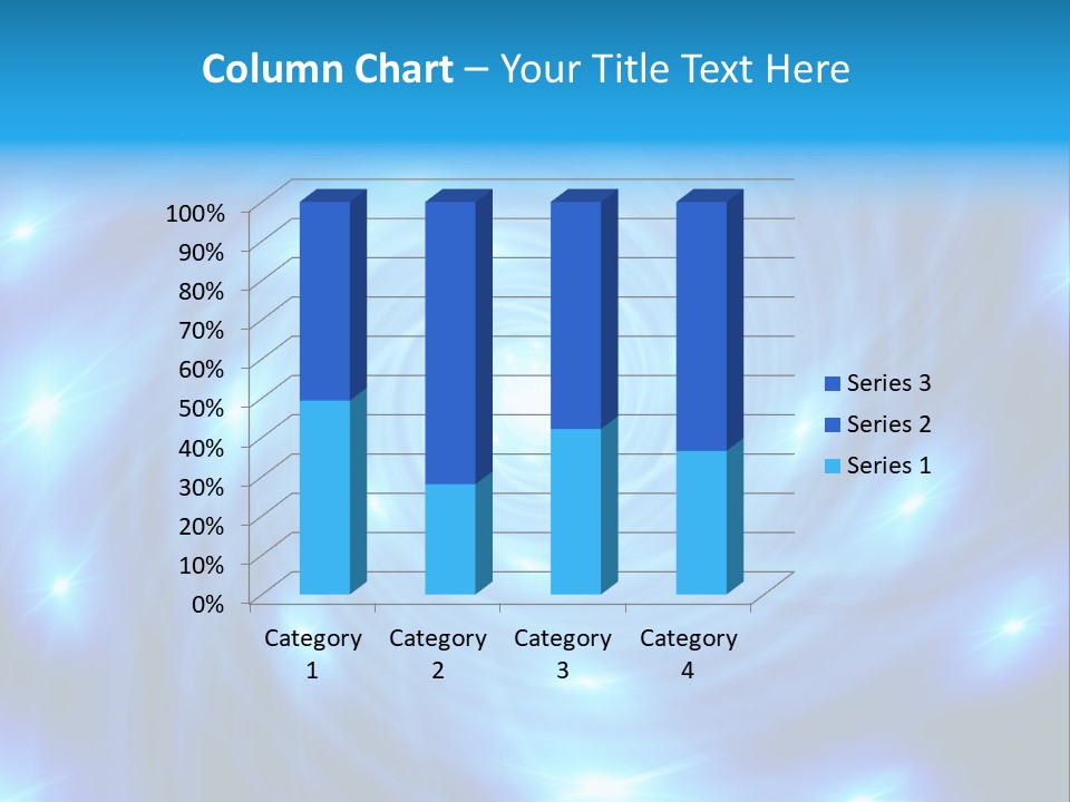 A Blue Spiral With Stars On A Black Background PowerPoint Template
