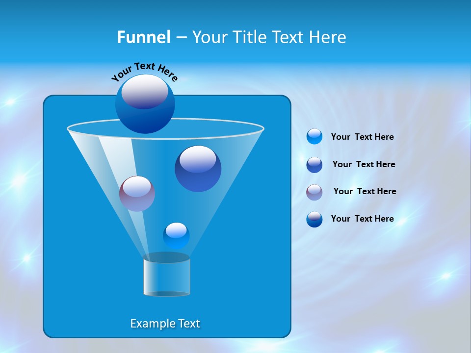 A Blue Spiral With Stars On A Black Background PowerPoint Template