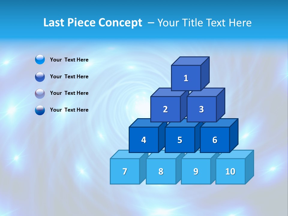 A Blue Spiral With Stars On A Black Background PowerPoint Template