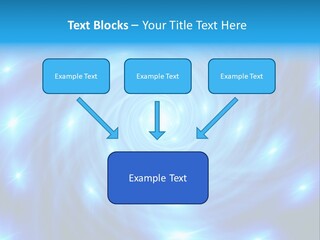 A Blue Spiral With Stars On A Black Background PowerPoint Template