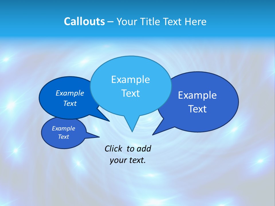 A Blue Spiral With Stars On A Black Background PowerPoint Template