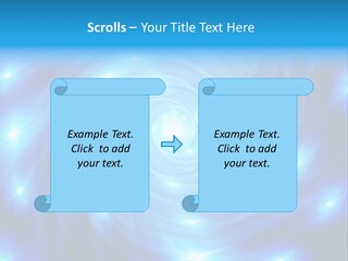 A Blue Spiral With Stars On A Black Background PowerPoint Template