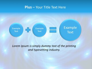 A Blue Spiral With Stars On A Black Background PowerPoint Template