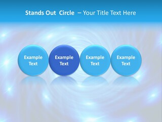 A Blue Spiral With Stars On A Black Background PowerPoint Template