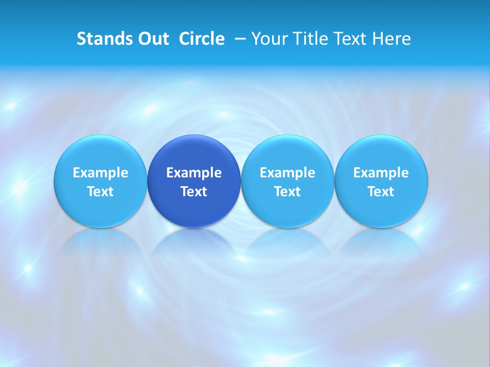 A Blue Spiral With Stars On A Black Background PowerPoint Template