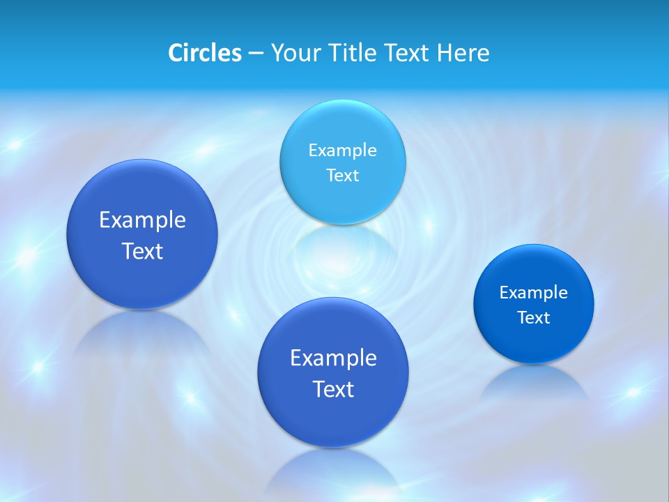 A Blue Spiral With Stars On A Black Background PowerPoint Template