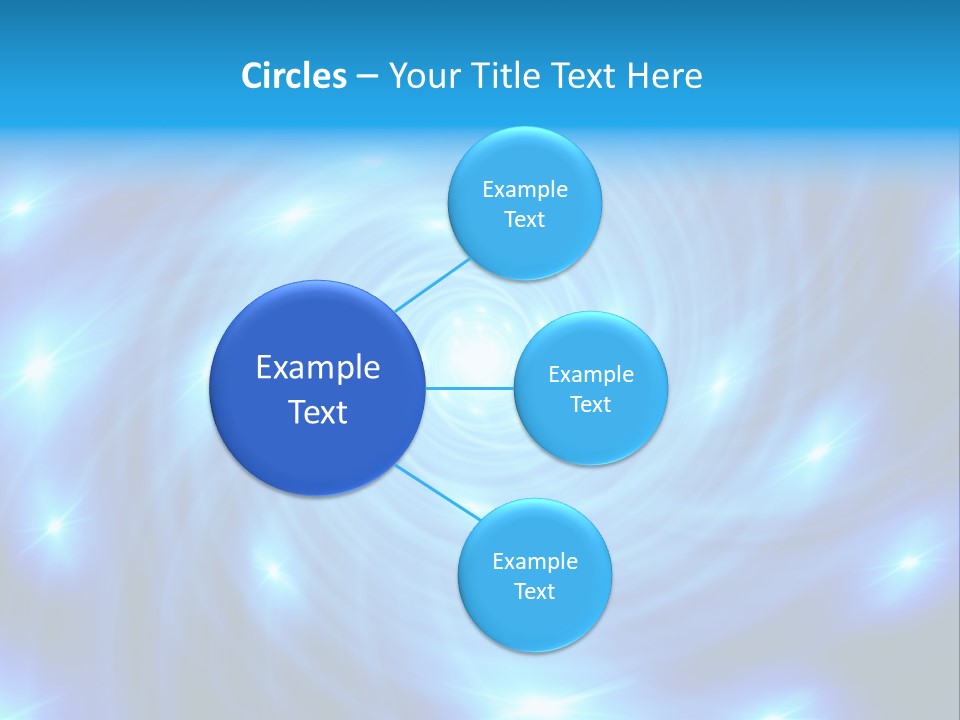 A Blue Spiral With Stars On A Black Background PowerPoint Template