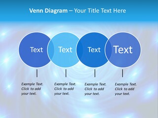 A Blue Spiral With Stars On A Black Background PowerPoint Template