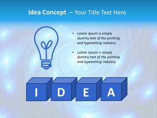 A Blue Spiral With Stars On A Black Background PowerPoint Template