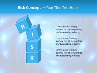 A Blue Spiral With Stars On A Black Background PowerPoint Template