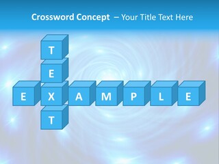 A Blue Spiral With Stars On A Black Background PowerPoint Template