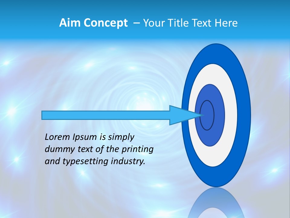 A Blue Spiral With Stars On A Black Background PowerPoint Template