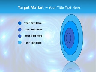 A Blue Spiral With Stars On A Black Background PowerPoint Template