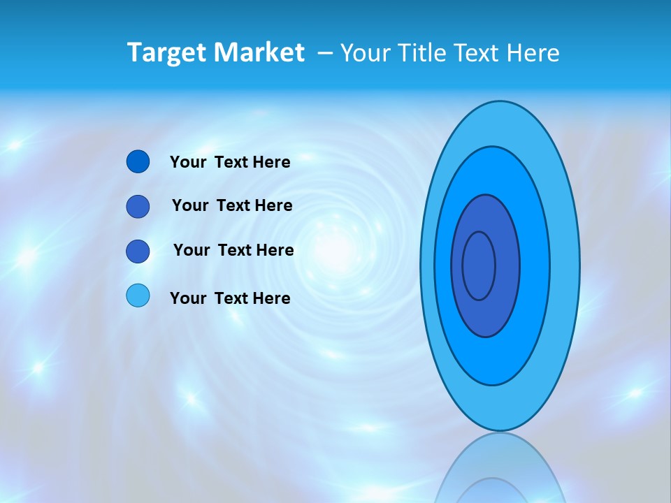 A Blue Spiral With Stars On A Black Background PowerPoint Template