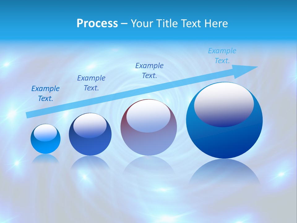 A Blue Spiral With Stars On A Black Background PowerPoint Template