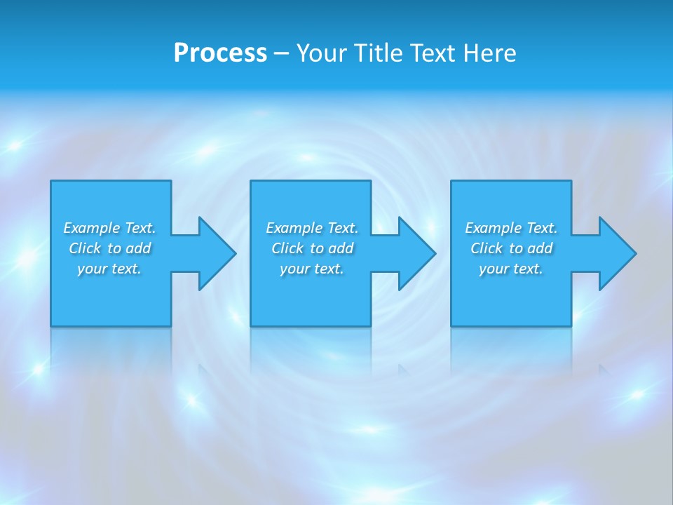 A Blue Spiral With Stars On A Black Background PowerPoint Template
