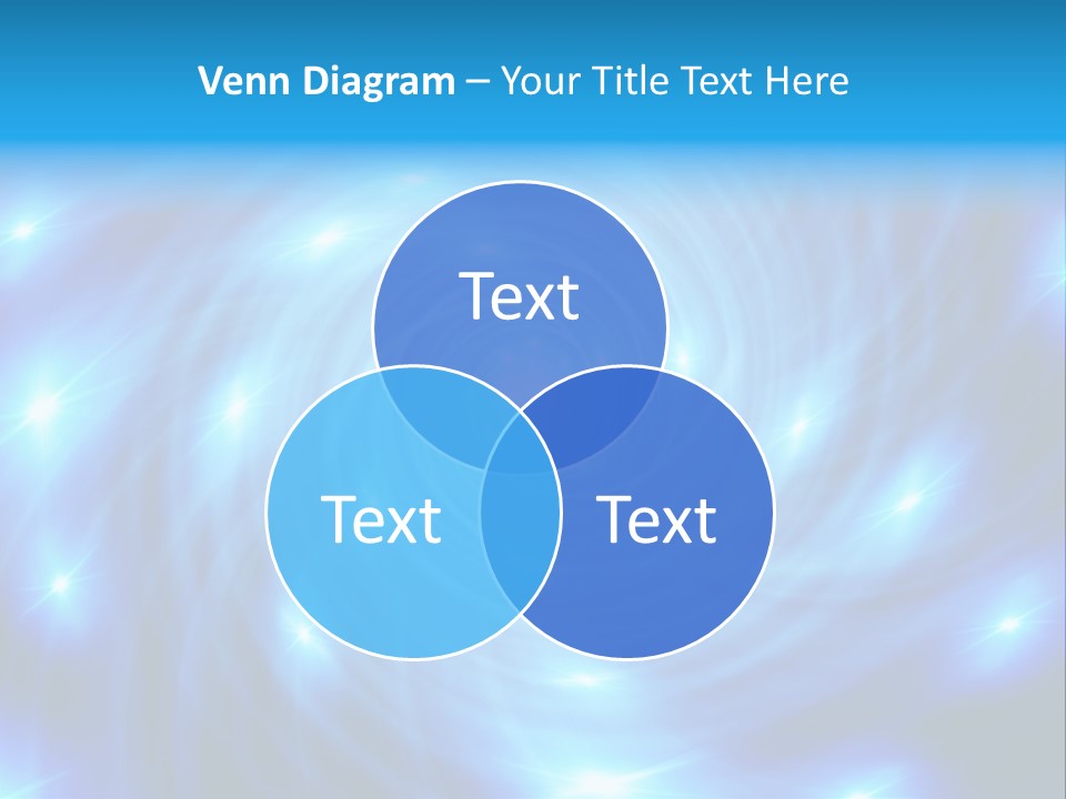 A Blue Spiral With Stars On A Black Background PowerPoint Template