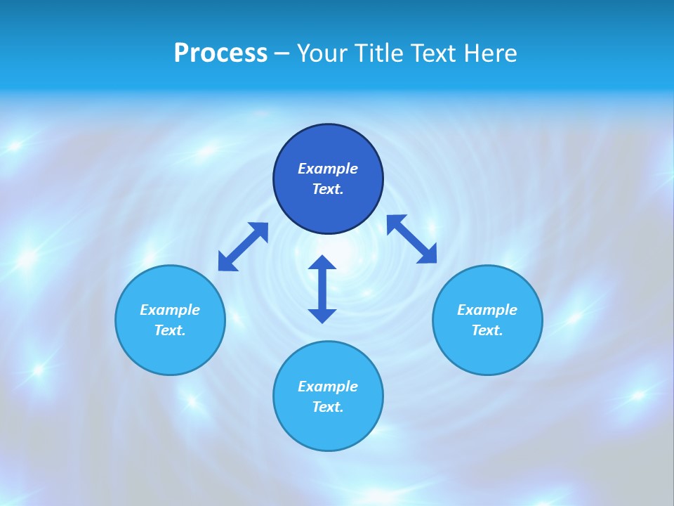 A Blue Spiral With Stars On A Black Background PowerPoint Template