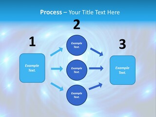 A Blue Spiral With Stars On A Black Background PowerPoint Template