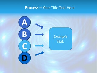 A Blue Spiral With Stars On A Black Background PowerPoint Template