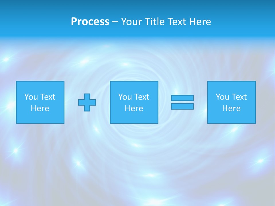 A Blue Spiral With Stars On A Black Background PowerPoint Template