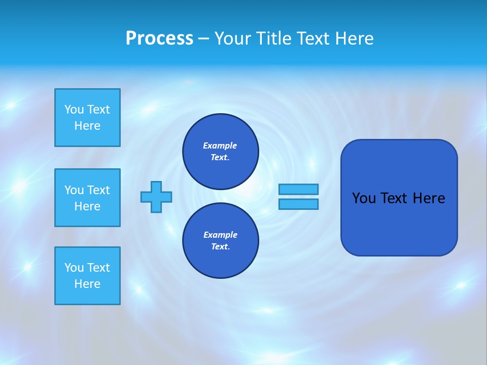 A Blue Spiral With Stars On A Black Background PowerPoint Template