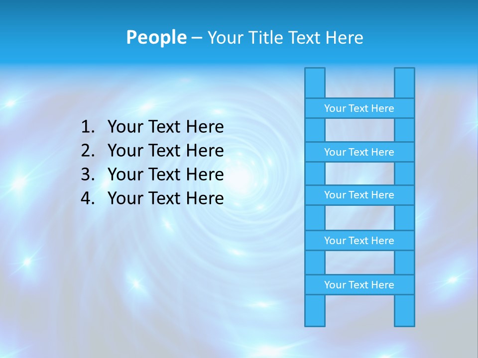 A Blue Spiral With Stars On A Black Background PowerPoint Template