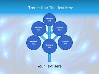 A Blue Spiral With Stars On A Black Background PowerPoint Template