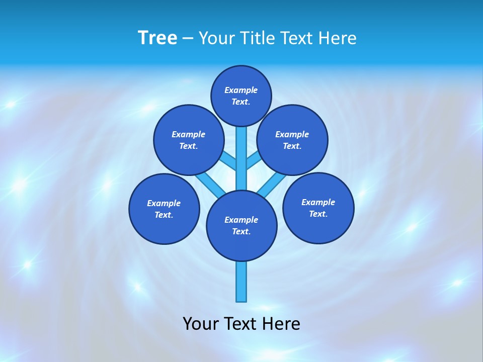 A Blue Spiral With Stars On A Black Background PowerPoint Template