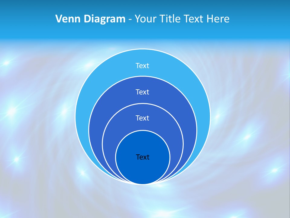 A Blue Spiral With Stars On A Black Background PowerPoint Template