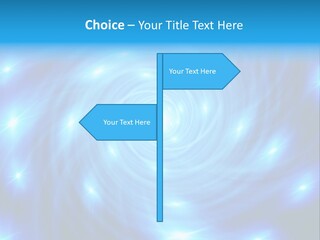 A Blue Spiral With Stars On A Black Background PowerPoint Template