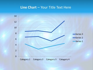A Blue Spiral With Stars On A Black Background PowerPoint Template