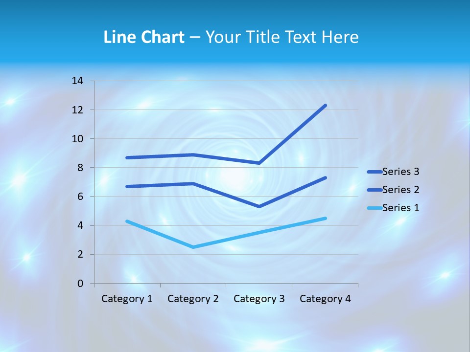 A Blue Spiral With Stars On A Black Background PowerPoint Template