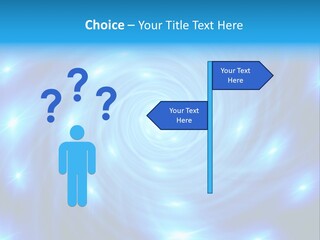 A Blue Spiral With Stars On A Black Background PowerPoint Template