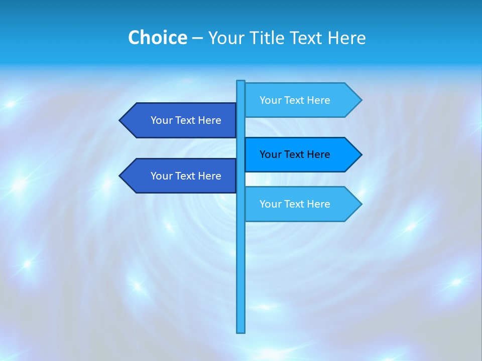 A Blue Spiral With Stars On A Black Background PowerPoint Template