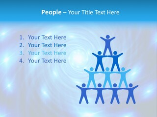 A Blue Spiral With Stars On A Black Background PowerPoint Template